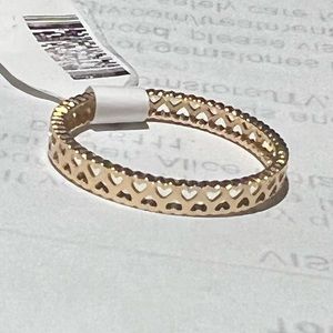 COPY - 10K yellow gold cutout band ring. Size 8